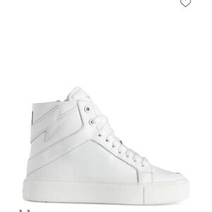 Zadig & Voltaire White High-Top Leather Sneakers